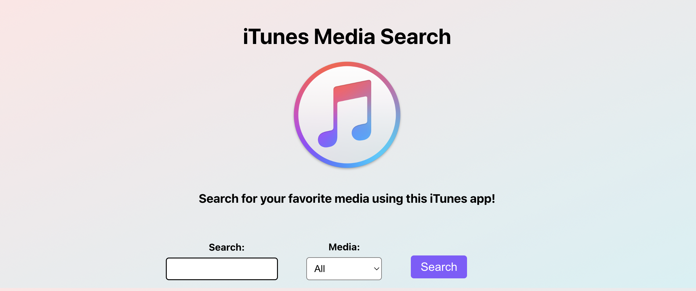 iTunes Media Search App